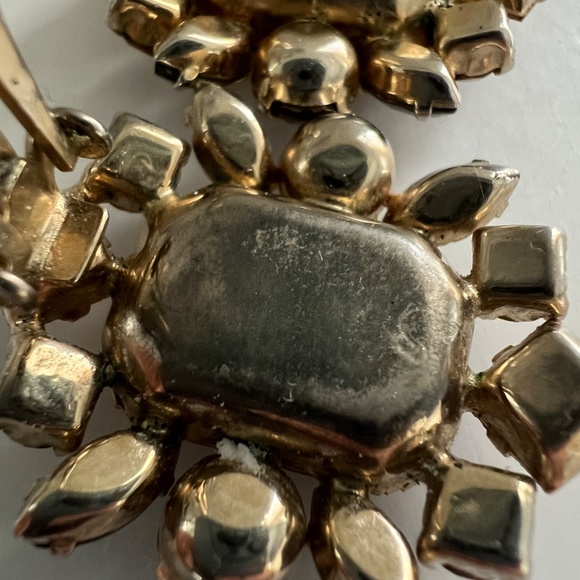 Vintage Sherman Clip On Earrings Emerald Cut Rare - Picture 12 of 14